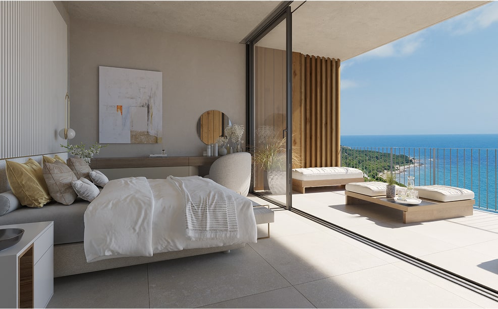 Balcón con vista al mar